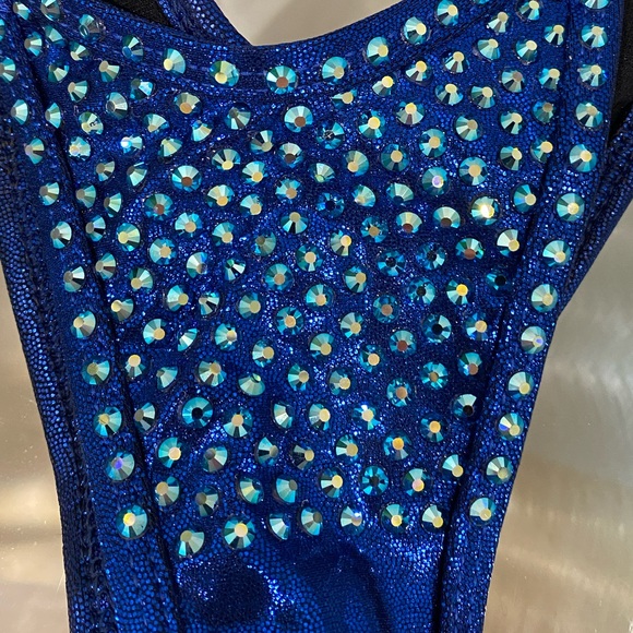 Blue Rhinestone Bikini Top - Picture 4 of 16